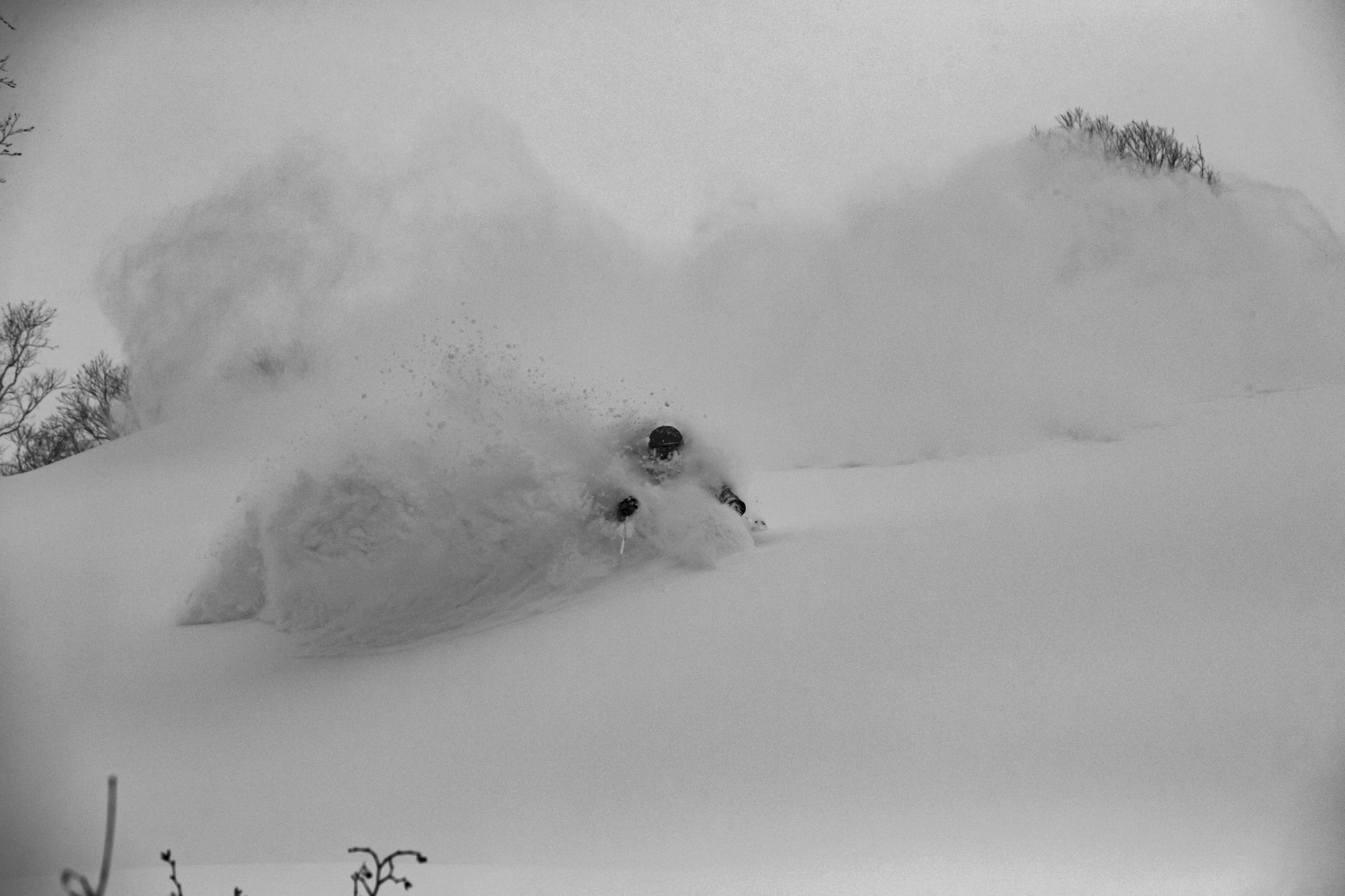 Backcountry skiing in Hokkaido, Japan