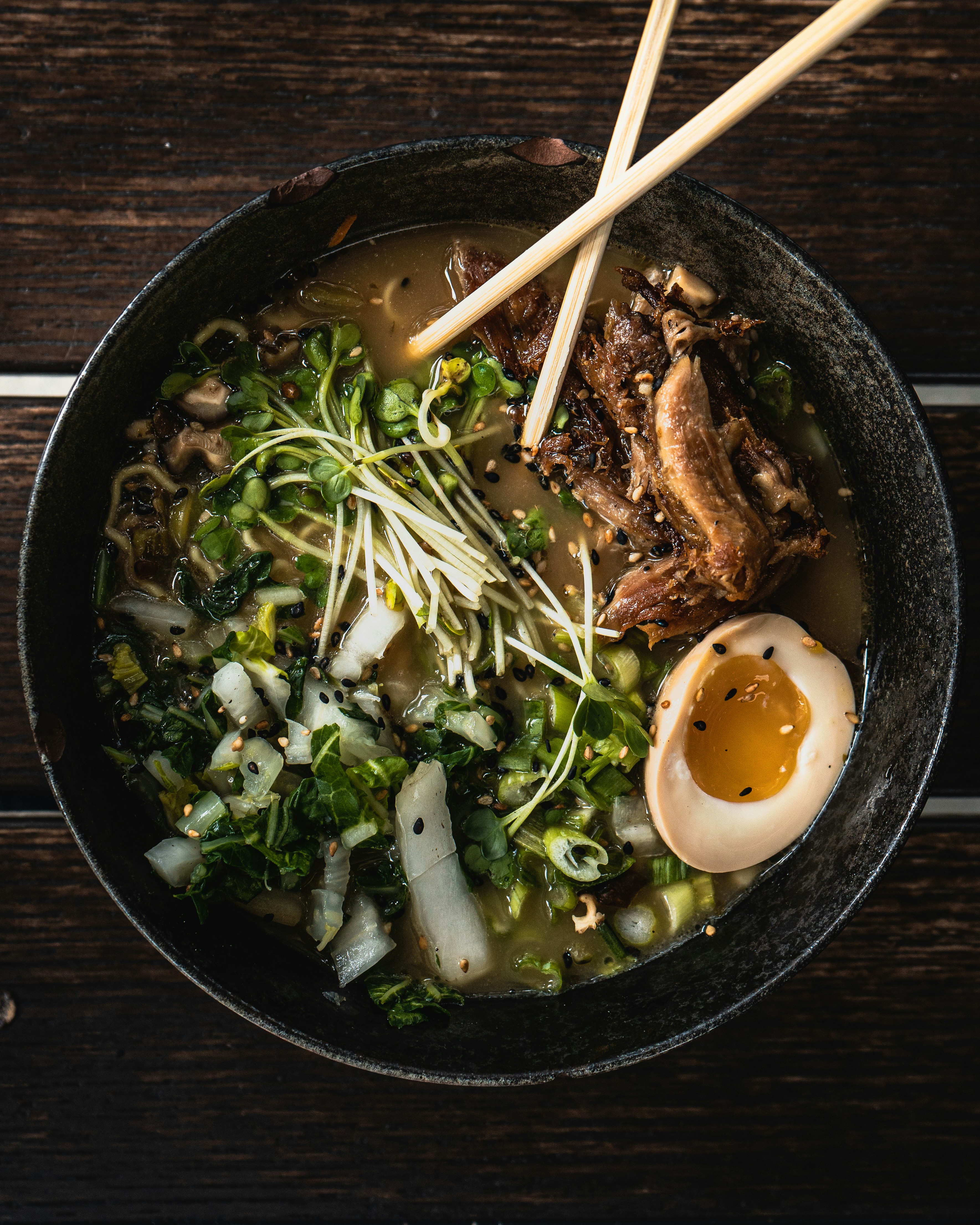 Dark ramen bowl — Japanese food culture, Hokkaido